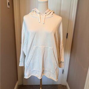 James Perse Off-White Hoodie Sweatshirt